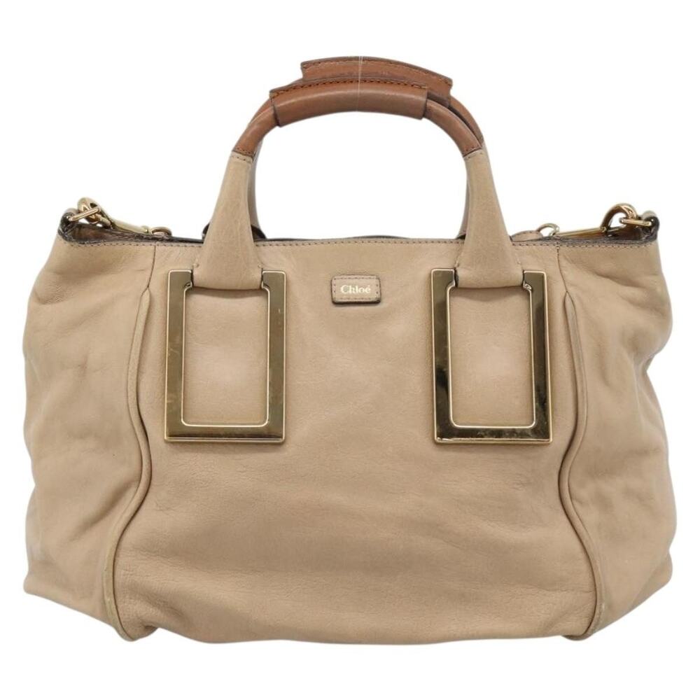 Chloe Leather Etel Handbag Beige
